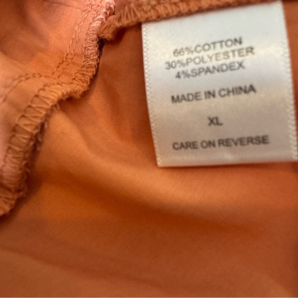 New York & Co High-Low Salmon Top w/ Bow and Puff Sleeves Size XL - Picture 11 of 11